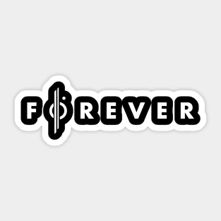 Forever - white Sticker